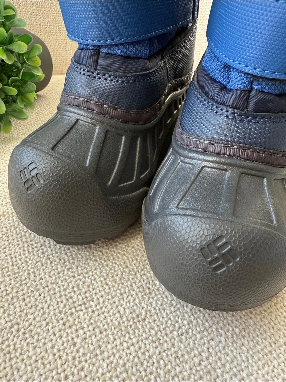 Columbia Kids Blue and Black Waterproof Snow Boots